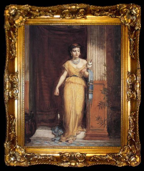 framed  John William Waterhouse La Fileuse, ta009-2